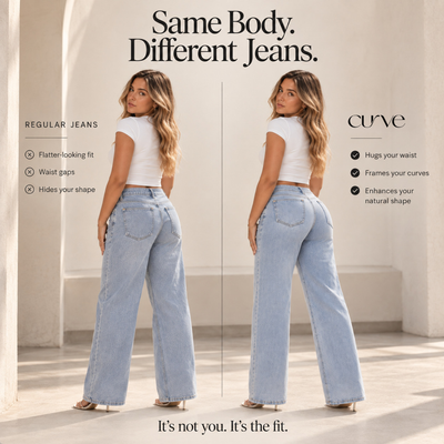 Meet The Curve Jean™ Designed to fit your waist and frame your natural curves