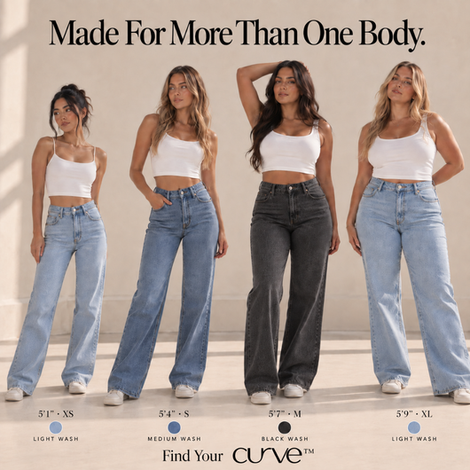 Meet The Curve Jean™ Designed to fit your waist and frame your natural curves