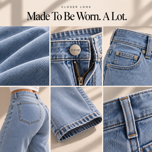 Meet The Curve Jean™ Designed to fit your waist and frame your natural curves